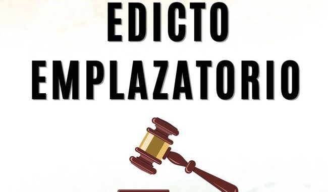 Edictos Edicto Emplazatorio